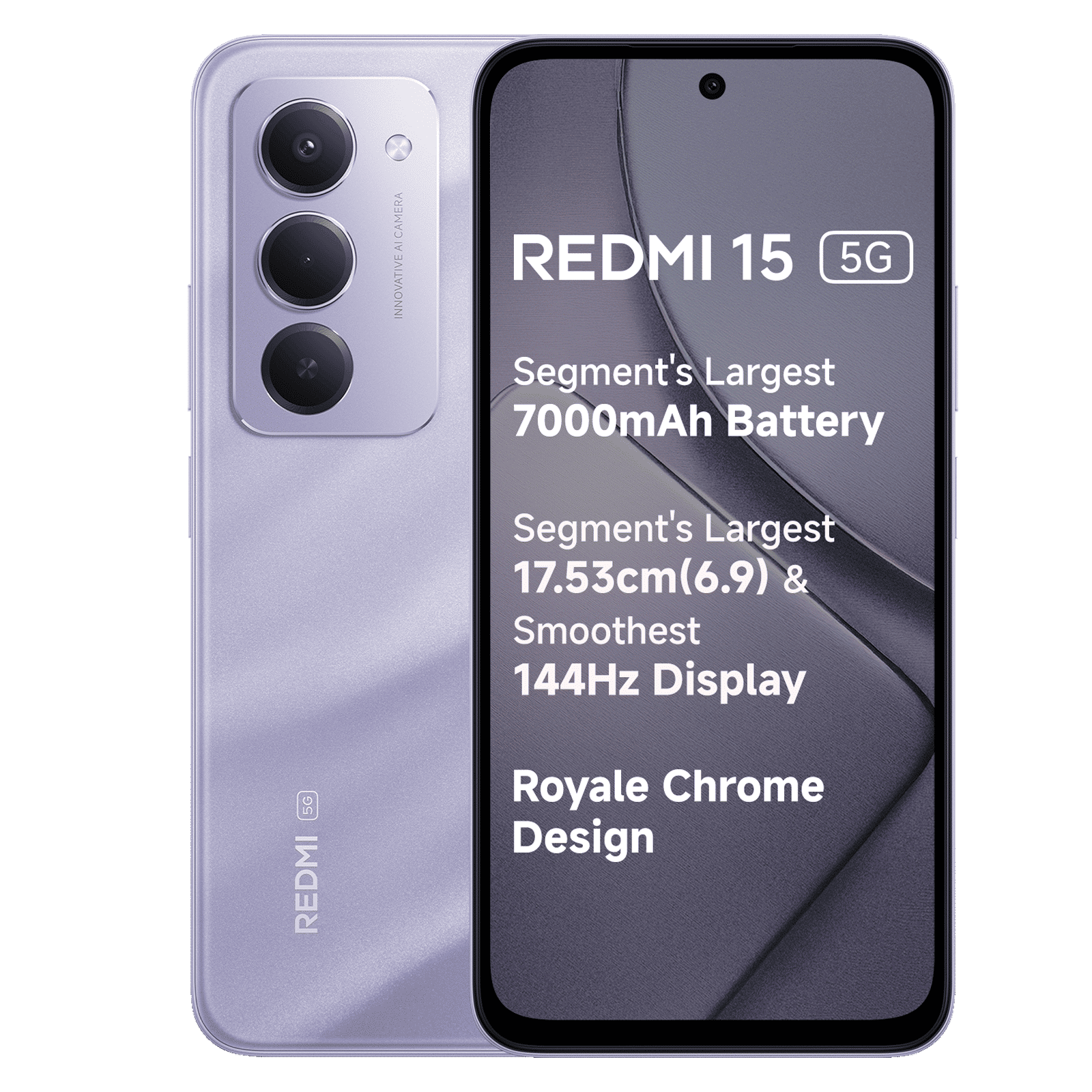 Buy Redmi 15 5G (8GB RAM, 256GB, Sandy Purple) Online - Croma